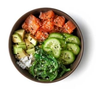 Salmon poke e Coca-Cola lattina 330ml