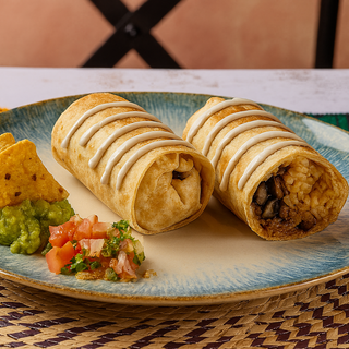 Burrito de champiñón al ajillo