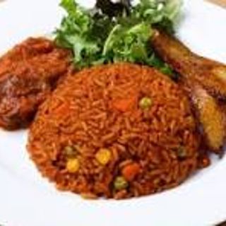 Jollof rice + Protein