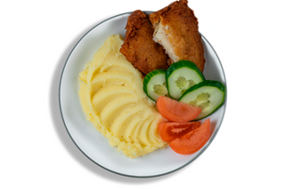 Смажена рибка з картопелькою