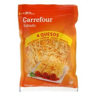 Queso Rallado Cuatro Quesos Carrefour 200 Gr.