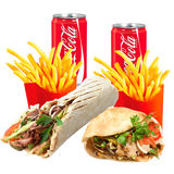 Oferta número 2 (4 rollo grande patatas y 4 lata bebida)