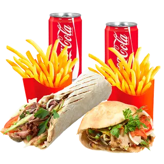 Oferta número 2 (4 rollo grande patatas y 4 lata bebida)