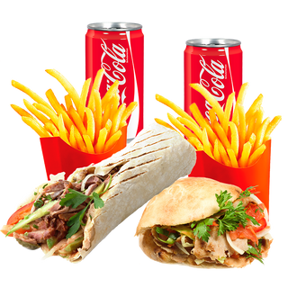 Oferta número 2 (4 rollo grande patatas y 4 lata bebida)