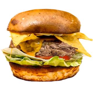 Burger meksykański z szarpaną wieprzowiną