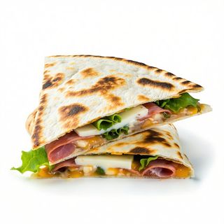 Speck, brie, salsa rosa e lattuga