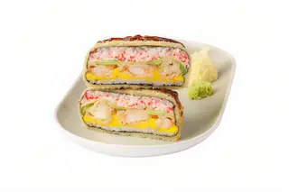 BURGER CU CREVETI TEMPURA
