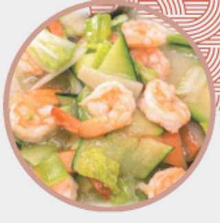 Gamberi e verdure - 1 porzione