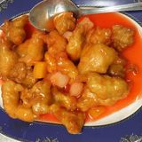 Gambas con salsa agridulce