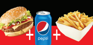 Menù completo panino hamburger