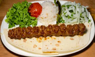 Spicy meatballs on skewers