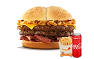 DOUBLE TEXAS SMOUKR BURGER MENU/ორმაგი ტეხასური სმოუკჰაუსის მენიუ