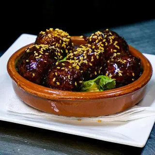 Honey Glazed Fried Onion Chicken Balls