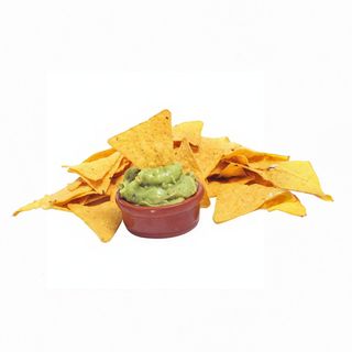 Nachos con Queso y Guacamole