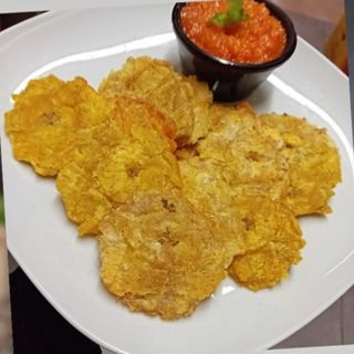 Patacones con hogao (10 uds.)