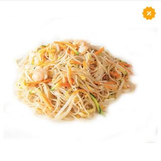 Spaghetti di riso con gamberi