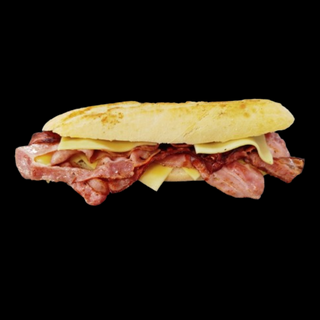Bocadillo bacon y queso