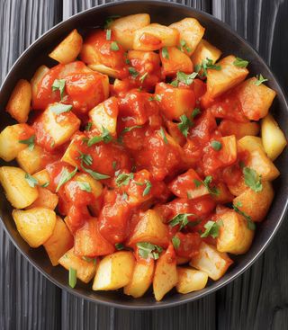 Tapa of Patatas Bravas