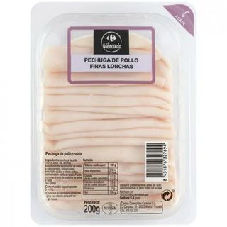Pechuga Pollo L.Fina R/Sal Carrefour 200 Gr.