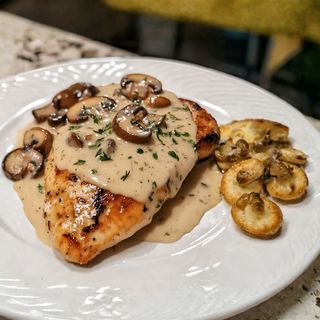 Chicken Forestier with Rice