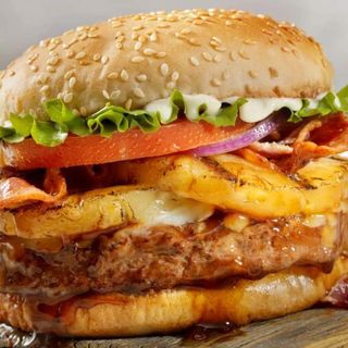 Свински XL бургер с картофки