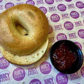 Vegan Bagel Mermelada de Frambuesa