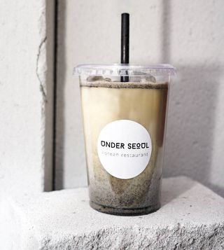 Iced black sesame cream (vegan)