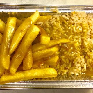 Half Pilau & Half Chips