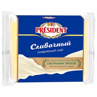 Сыр сливочный президент шт 