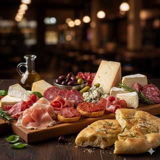 Tagliere di salumi misti con formaggi