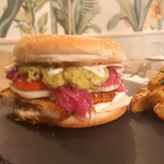 Hamburger di pesce spada