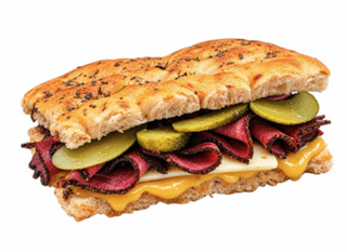 Focaccia z Pastrami