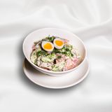 Rustic salad with sour cream 