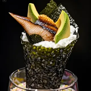 160. Temaki de Anguila. Temaki Eel 1pcs