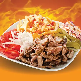Döner danie na talerzu mega