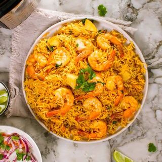 Prawn biryani