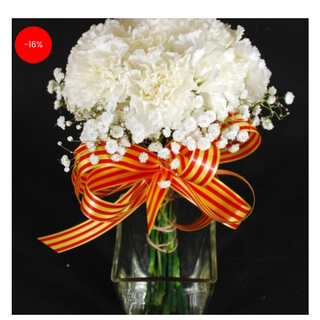 Ramo 12 claveles Blancos