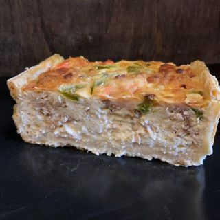 Quiche de pollo con pimientos