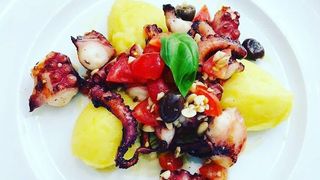 Polpo tiepido alla ligure con patate