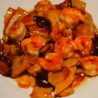 Gambas Con Bambú Y Setas Chinas