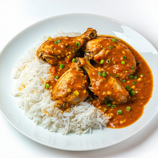 Arroz con pollo y curry