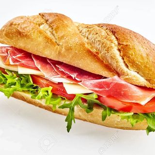 Bocadillo xamón serrano completo