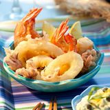 crevettes friture calamars