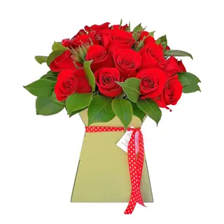 20 Rosas Vermelhas em Jarra Kraft