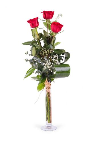 3 Rosas Rojas Preparadas