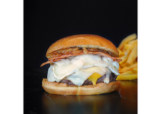 HAMBURGUESA CHEESE ROCK BACON