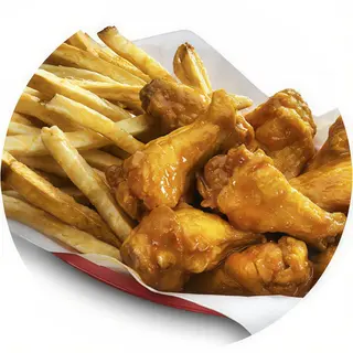 Alitas de pollo con patatas
