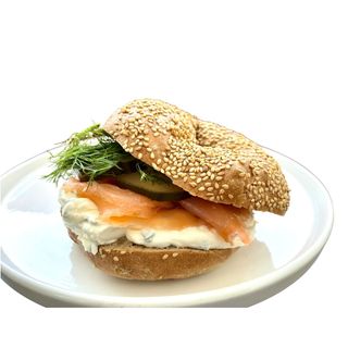 Smoked salmon bagel