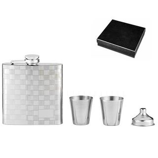 Set cadou recipient whisky, pahare inox