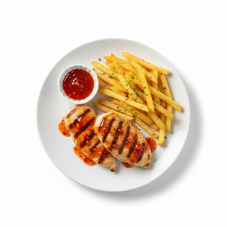 Piept de pui thailandez si cartofi prajiti